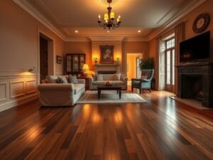 Smart lighting installation inside an older American home with modern LED and automated controls