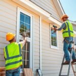 Professional siding installation services on a newly built residential home.